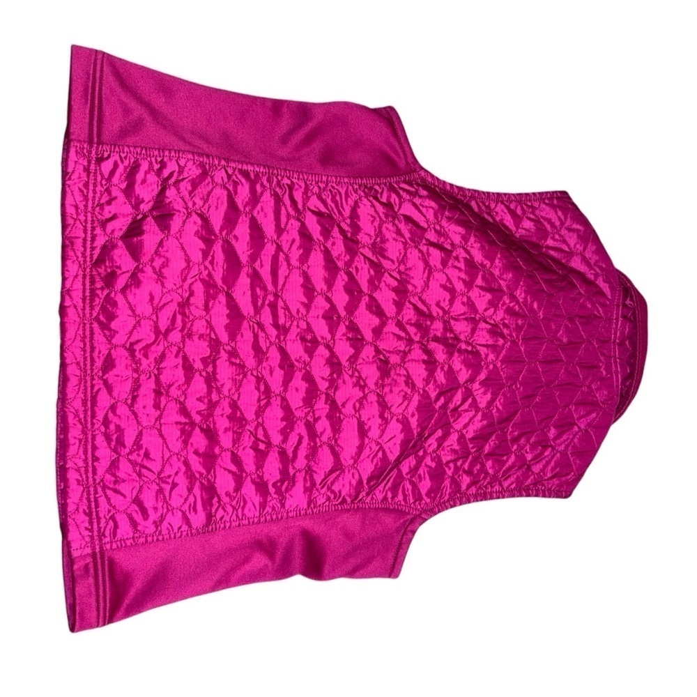 L. L. Bean Quilted Puffer Vest Fuchsia Pink Women’s M Feminine Girly Preppy Warm - Picture 4 of 13